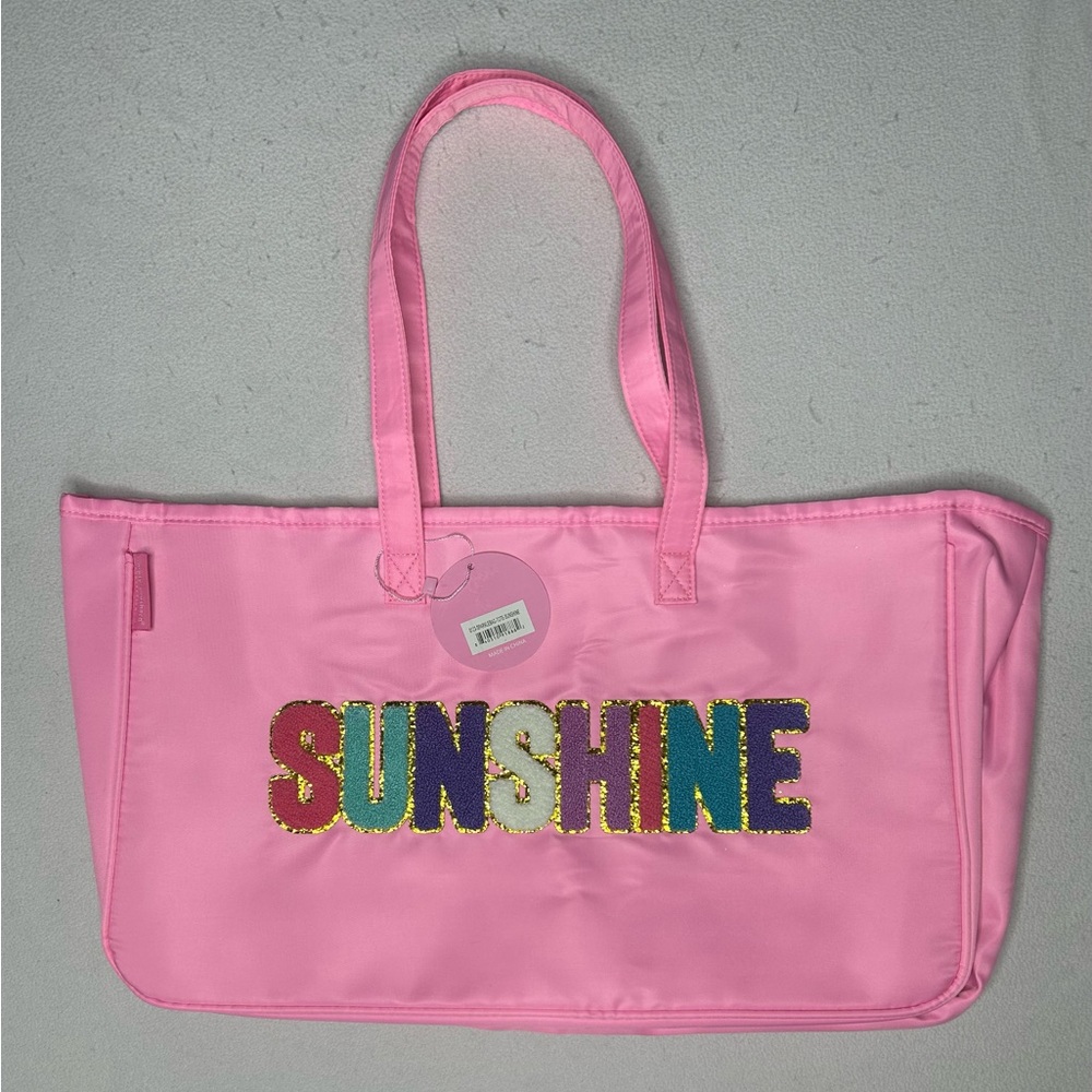 Sunshine Pink Sequin Tote Bag
